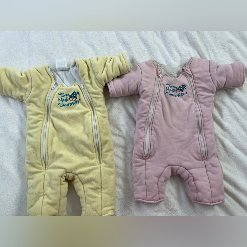 2 Large Magic Merlin Sleepsuits - used